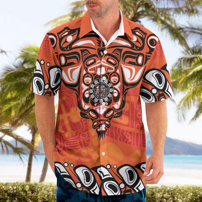 All Children Matters Support Personalized Hawaiian Shirt Haida Spirit Animals Indigenous Orange Day