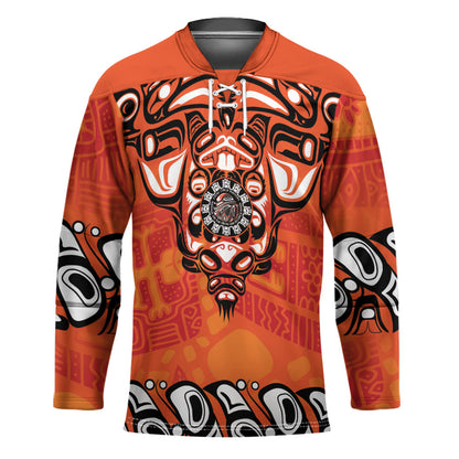All Children Matters Support Personalized Hockey Jersey Haida Spirit Animals Indigenous Orange Day