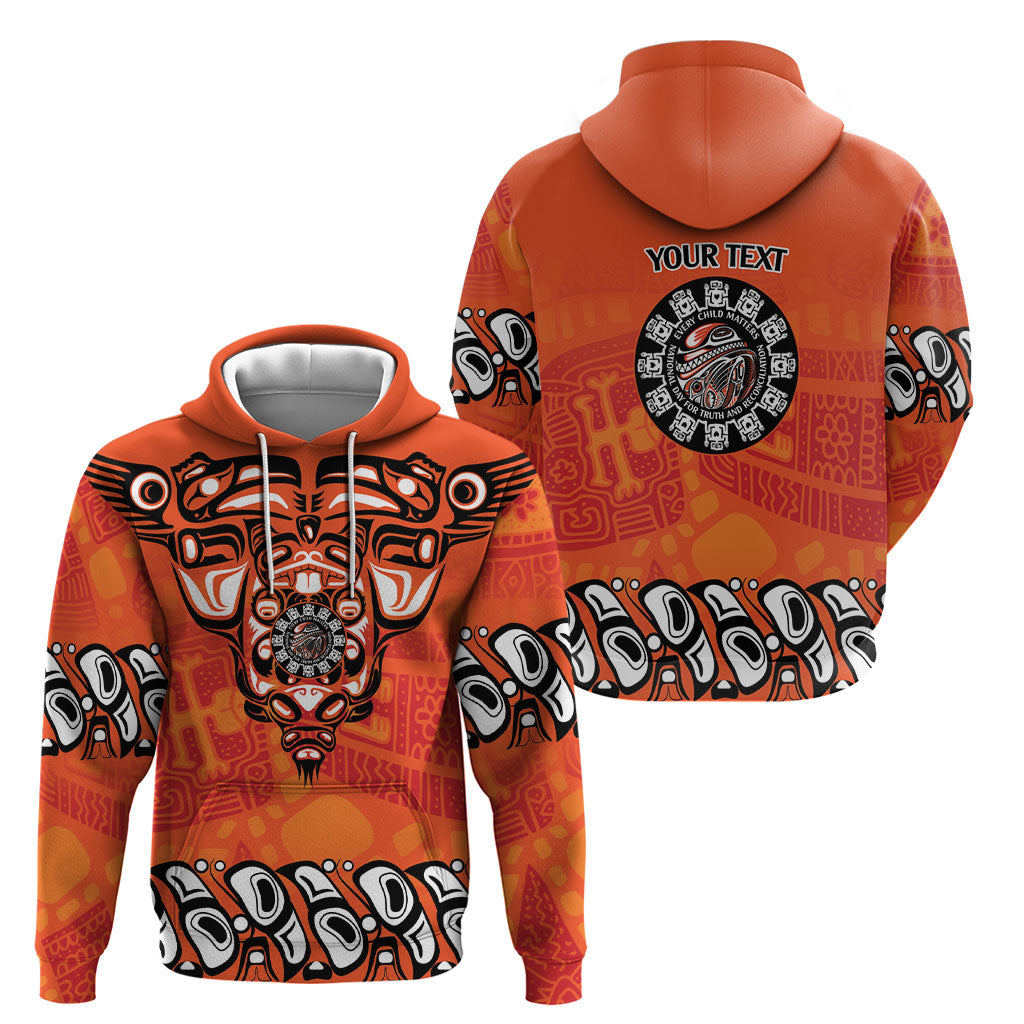 All Children Matters Support Personalized Hoodie Haida Spirit Animals Indigenous Orange Day