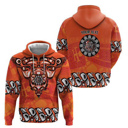 All Children Matters Support Personalized Hoodie Haida Spirit Animals Indigenous Orange Day