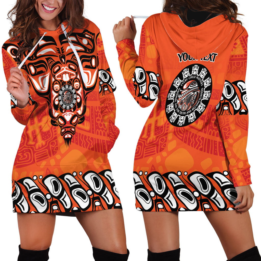 All Children Matters Support Personalized Hoodie Dress Haida Spirit Animals Indigenous Orange Day