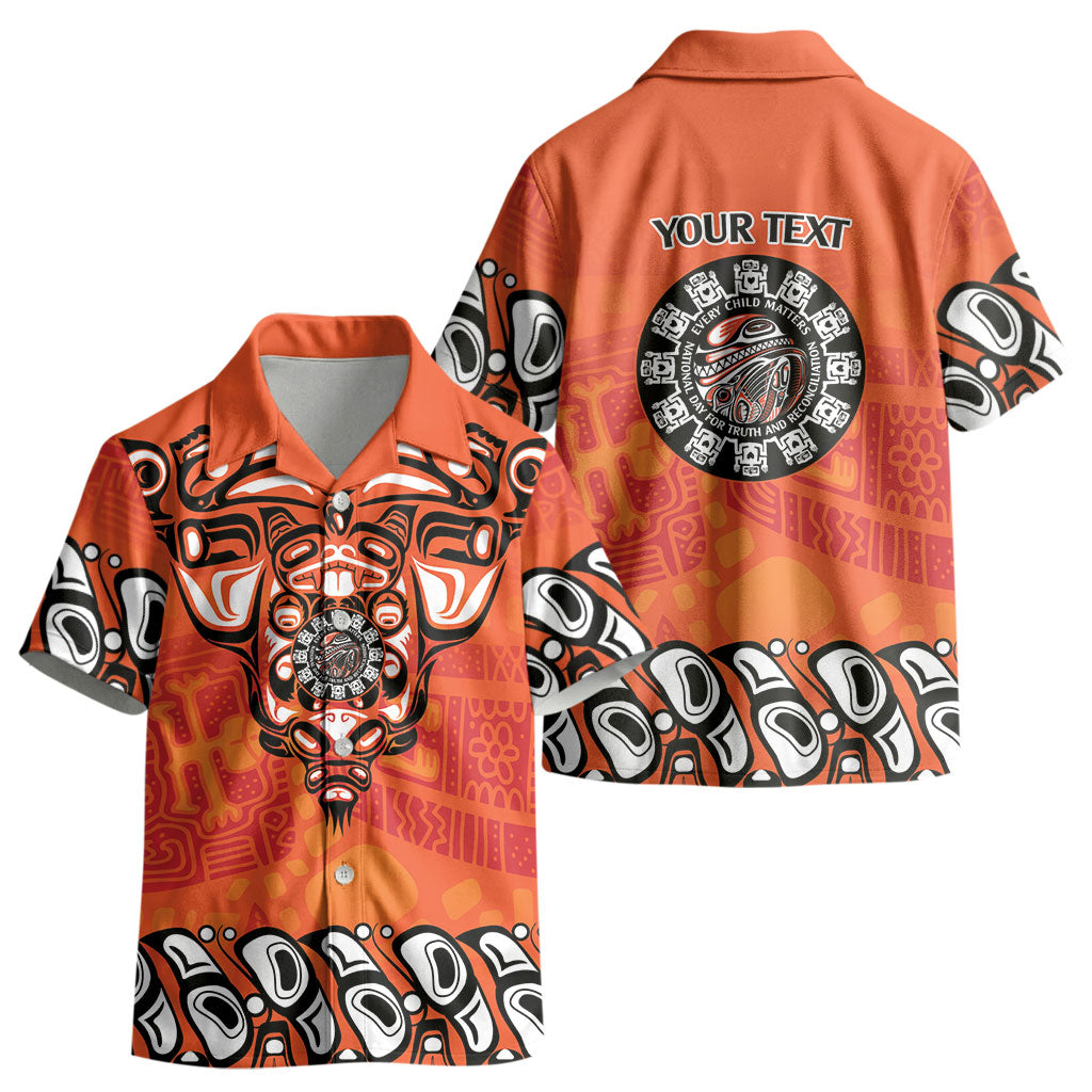 All Children Matters Support Personalized Kid Hawaiian Shirt Haida Spirit Animals Indigenous Orange Day