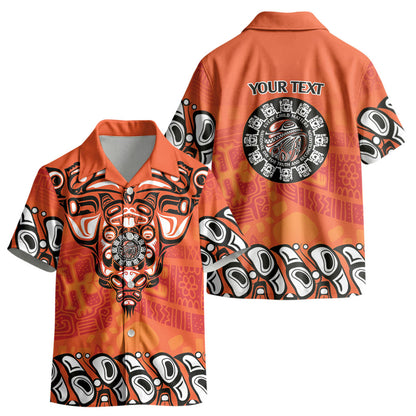 All Children Matters Support Personalized Kid Hawaiian Shirt Haida Spirit Animals Indigenous Orange Day
