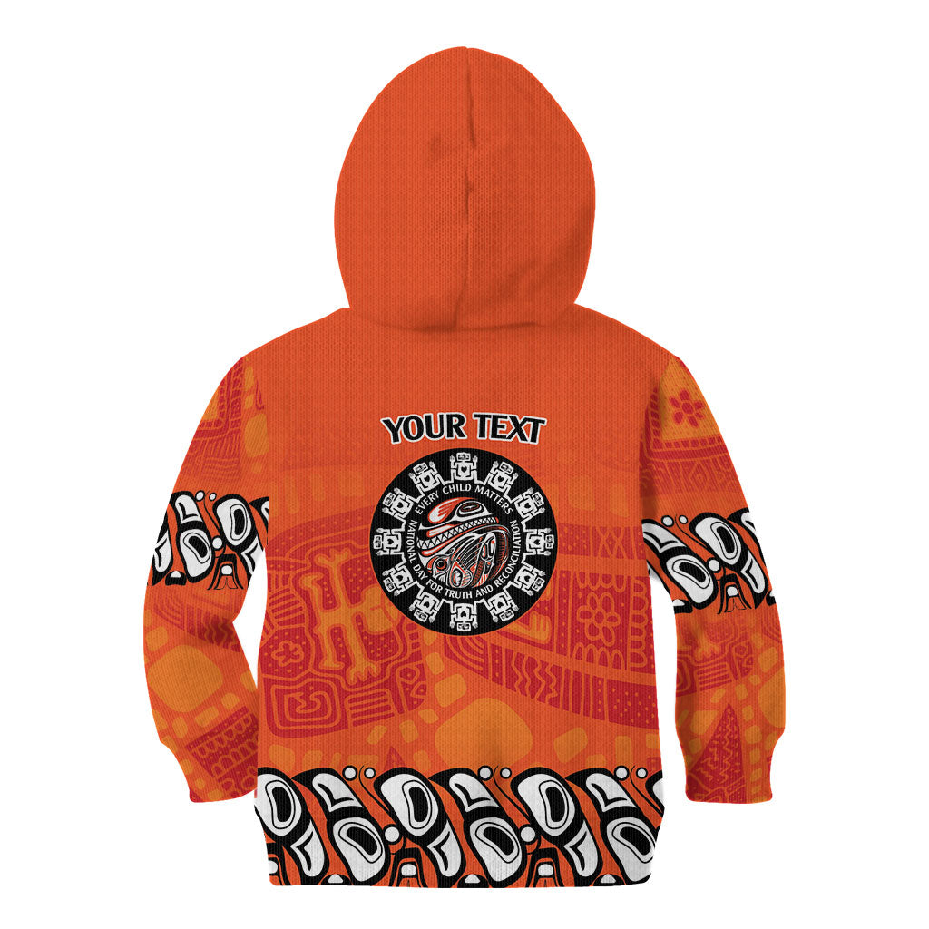 All Children Matters Support Personalized Kid Hoodie Haida Spirit Animals Indigenous Orange Day