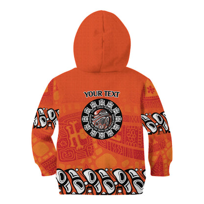 All Children Matters Support Personalized Kid Hoodie Haida Spirit Animals Indigenous Orange Day