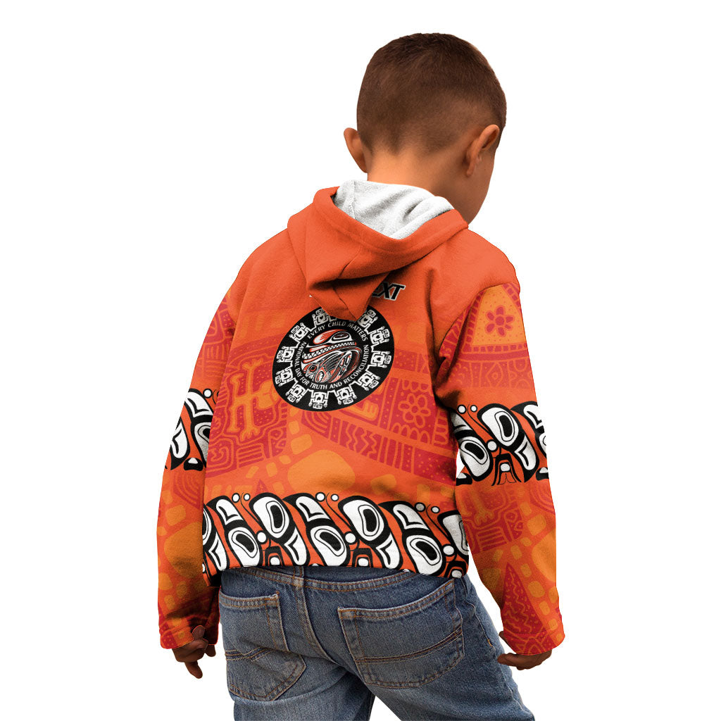All Children Matters Support Personalized Kid Hoodie Haida Spirit Animals Indigenous Orange Day