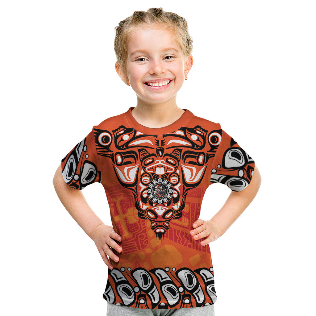 All Children Matters Support Personalized Kid T Shirt Haida Spirit Animals Indigenous Orange Day