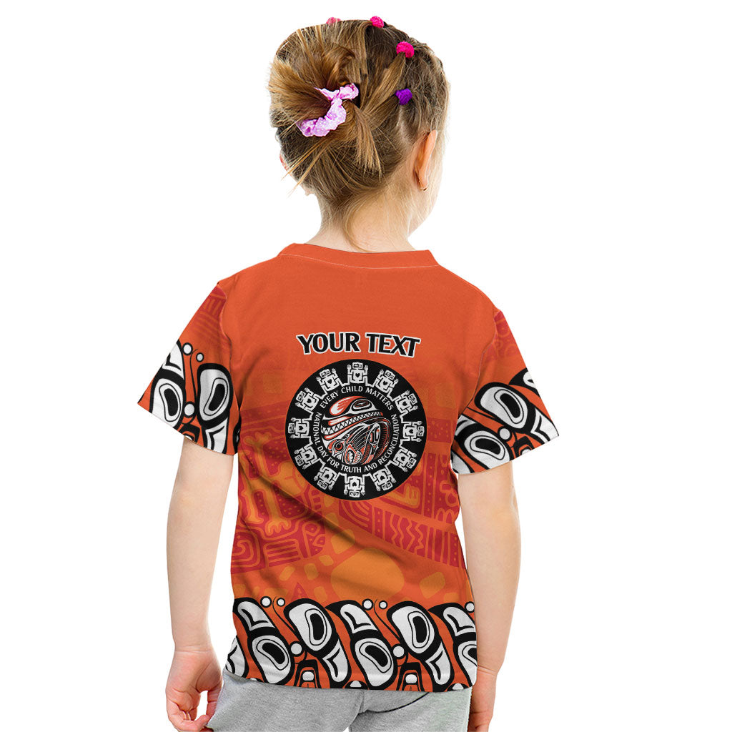 All Children Matters Support Personalized Kid T Shirt Haida Spirit Animals Indigenous Orange Day