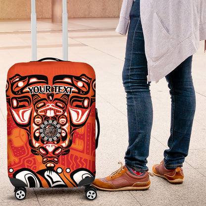 All Children Matters Support Personalized Luggage Cover Haida Spirit Animals Indigenous Orange Day