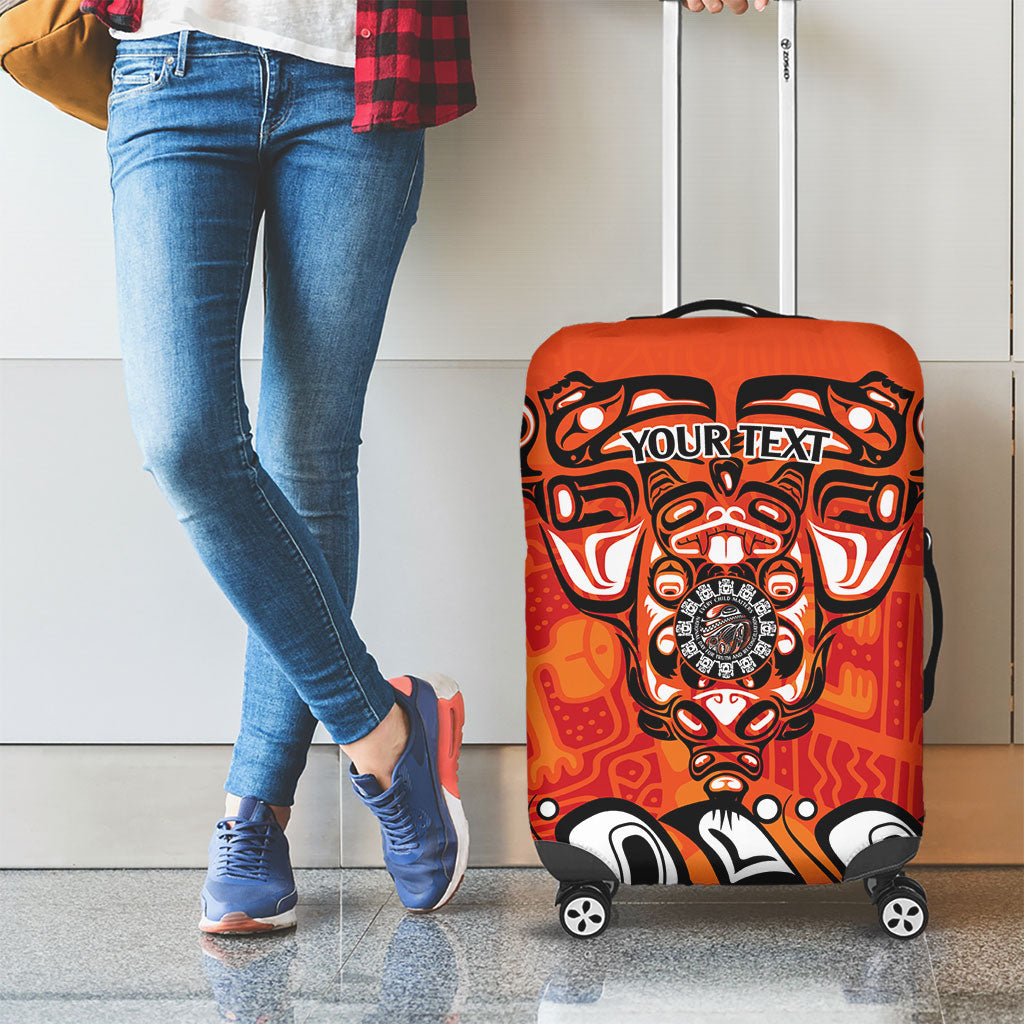 All Children Matters Support Personalized Luggage Cover Haida Spirit Animals Indigenous Orange Day