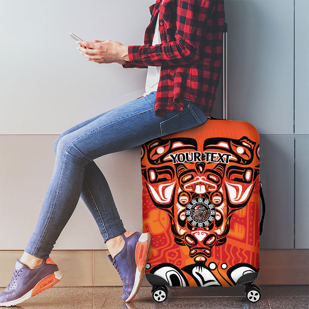 All Children Matters Support Personalized Luggage Cover Haida Spirit Animals Indigenous Orange Day