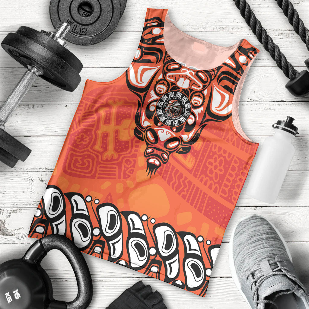 All Children Matters Support Personalized Men Tank Top Haida Spirit Animals Indigenous Orange Day