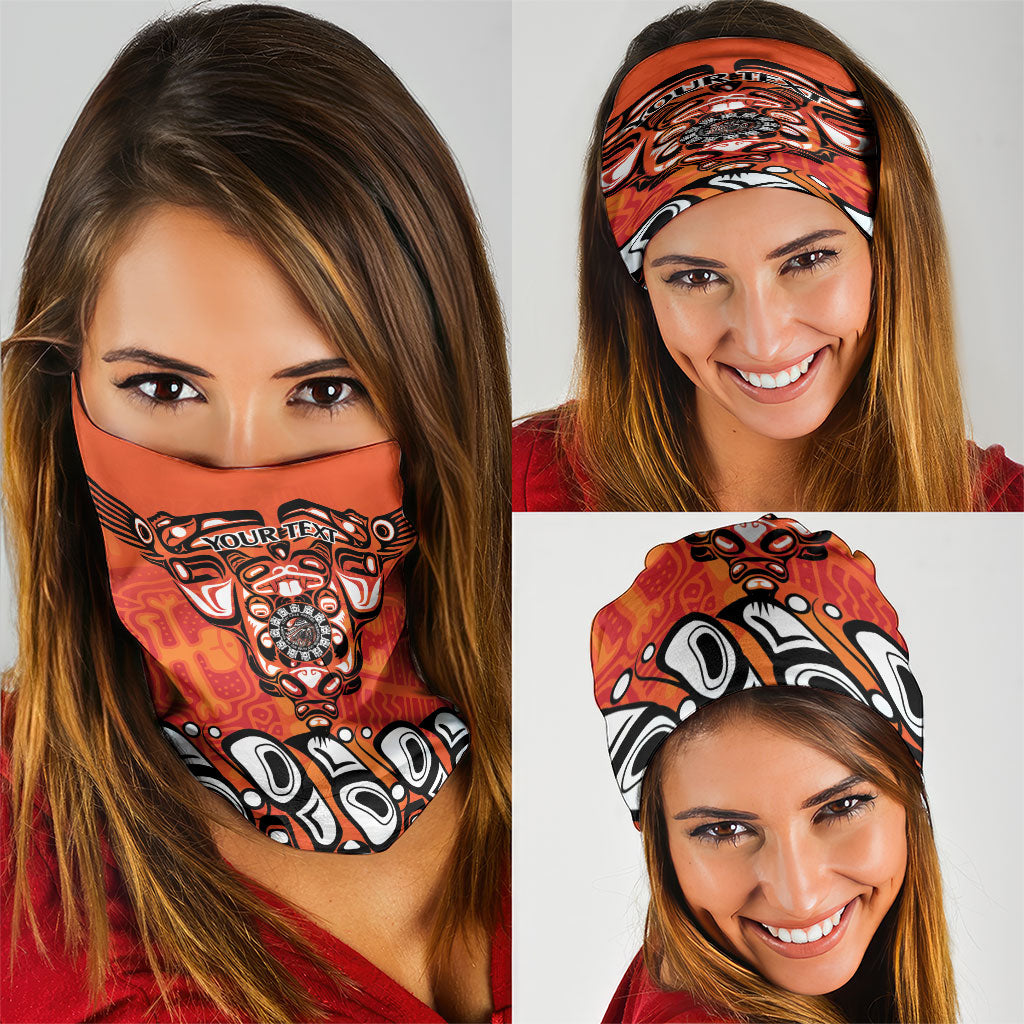 All Children Matters Support Personalized Neck Gaiter Haida Spirit Animals Indigenous Orange Day