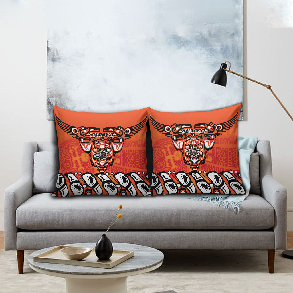 All Children Matters Support Personalized Pillow Cover Haida Spirit Animals Indigenous Orange Day