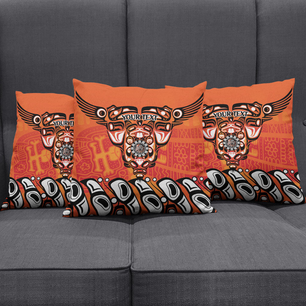 All Children Matters Support Personalized Pillow Cover Haida Spirit Animals Indigenous Orange Day