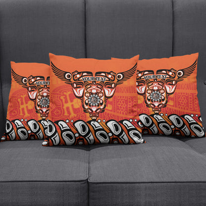 All Children Matters Support Personalized Pillow Cover Haida Spirit Animals Indigenous Orange Day