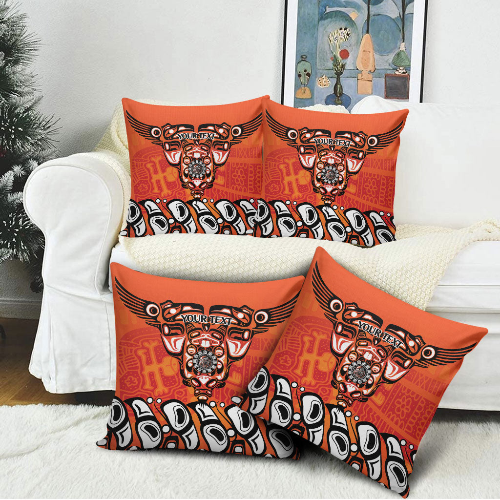 All Children Matters Support Personalized Pillow Cover Haida Spirit Animals Indigenous Orange Day