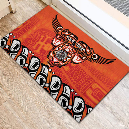 All Children Matters Support Personalized Rubber Doormat Haida Spirit Animals Indigenous Orange Day