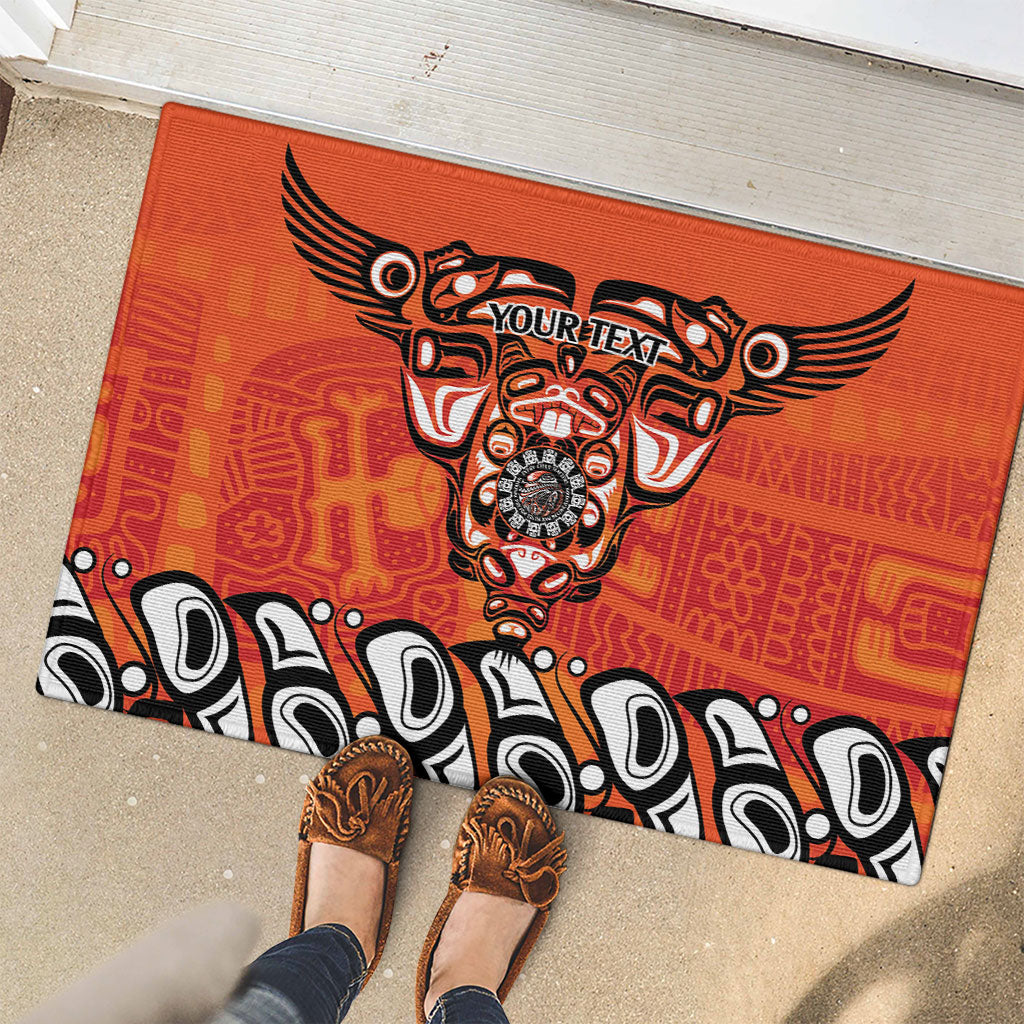 All Children Matters Support Personalized Rubber Doormat Haida Spirit Animals Indigenous Orange Day