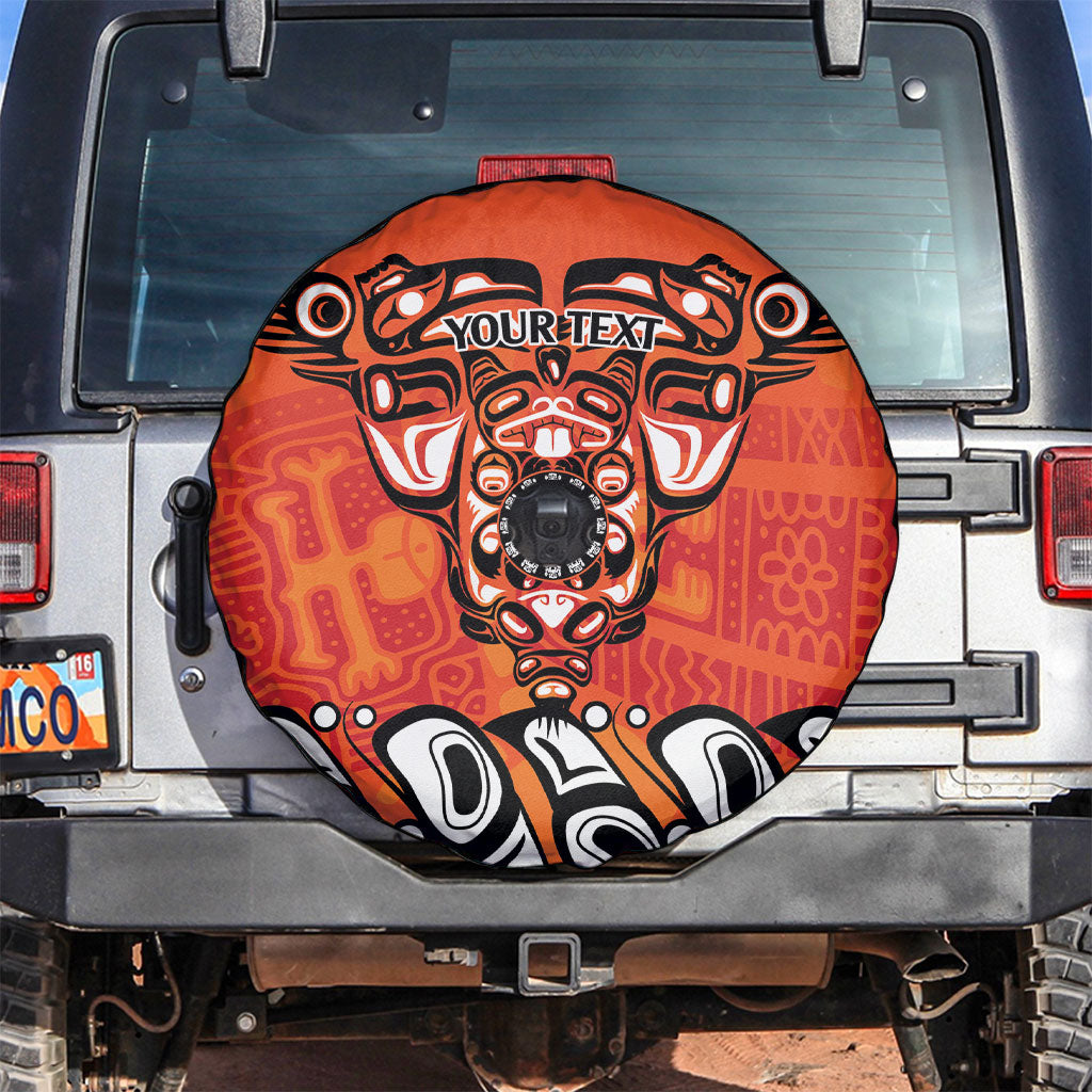All Children Matters Support Personalized Spare Tire Cover Haida Spirit Animals Indigenous Orange Day