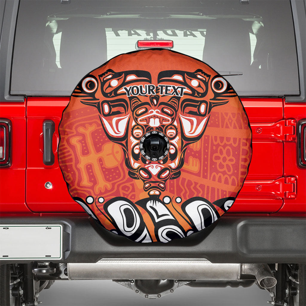 All Children Matters Support Personalized Spare Tire Cover Haida Spirit Animals Indigenous Orange Day