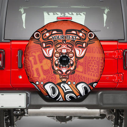 All Children Matters Support Personalized Spare Tire Cover Haida Spirit Animals Indigenous Orange Day