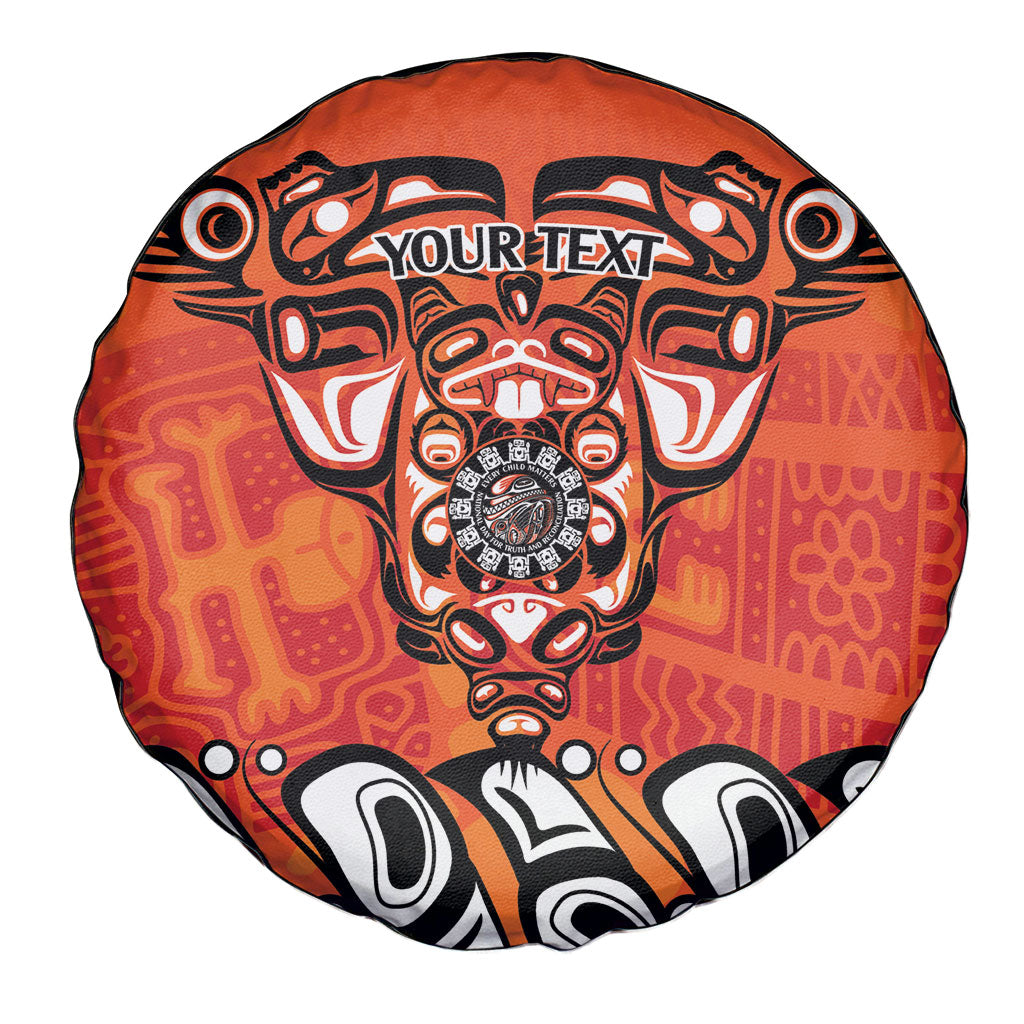 All Children Matters Support Personalized Spare Tire Cover Haida Spirit Animals Indigenous Orange Day