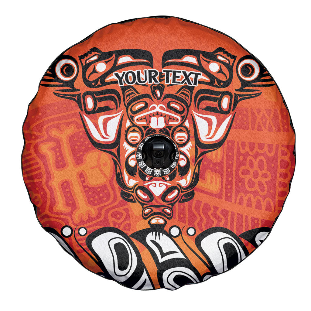 All Children Matters Support Personalized Spare Tire Cover Haida Spirit Animals Indigenous Orange Day