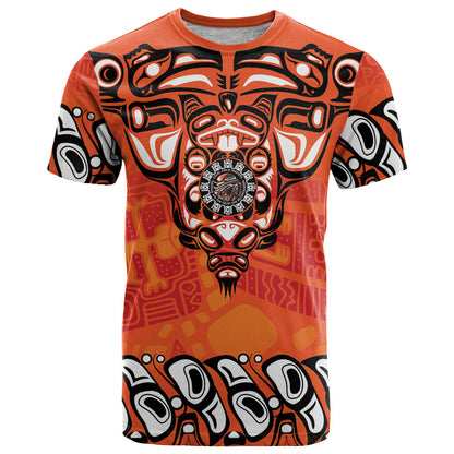 All Children Matters Support Personalized T Shirt Haida Spirit Animals Indigenous Orange Day