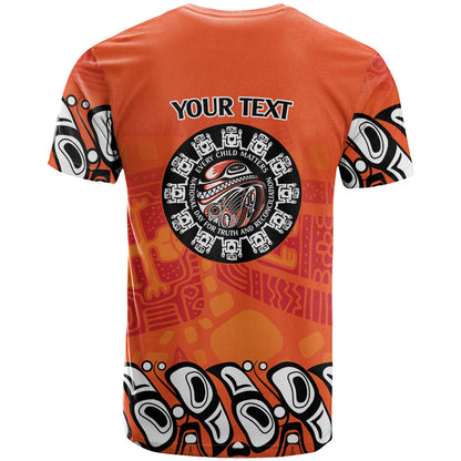 All Children Matters Support Personalized T Shirt Haida Spirit Animals Indigenous Orange Day