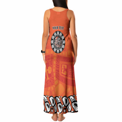 All Children Matters Support Personalized Tank Maxi Dress Haida Spirit Animals Indigenous Orange Day