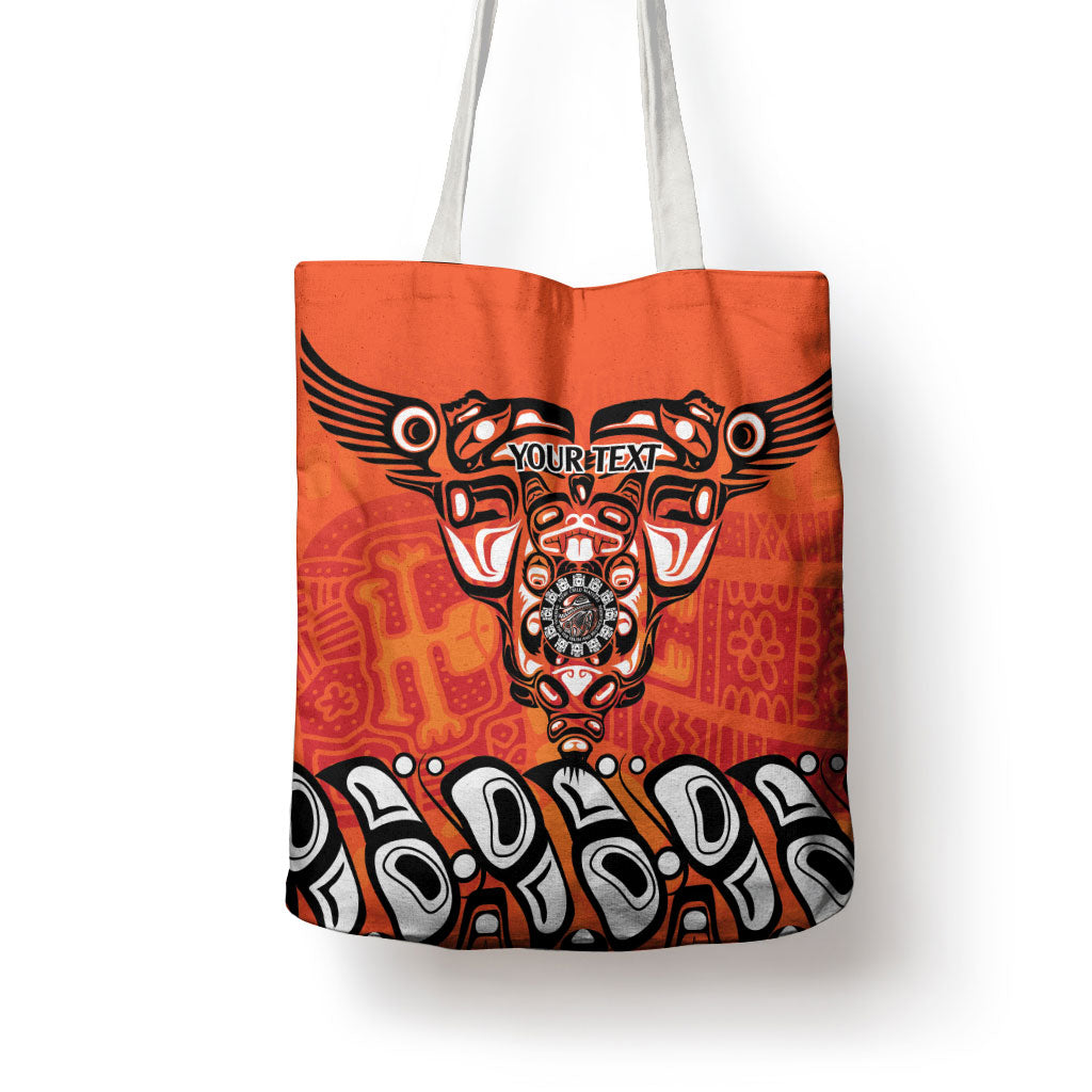 All Children Matters Support Personalized Tote Bag Haida Spirit Animals Indigenous Orange Day