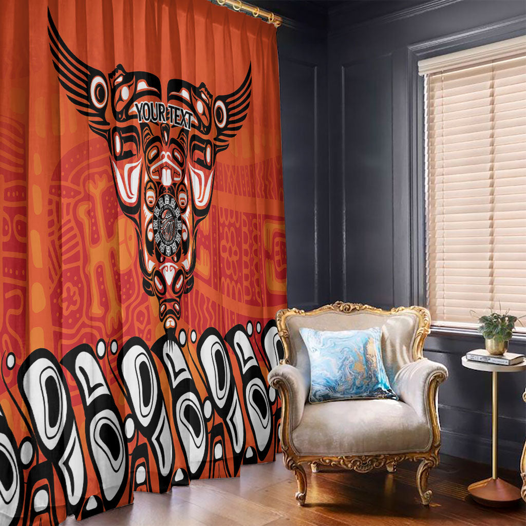 All Children Matters Support Personalized Window Curtain Haida Spirit Animals Indigenous Orange Day