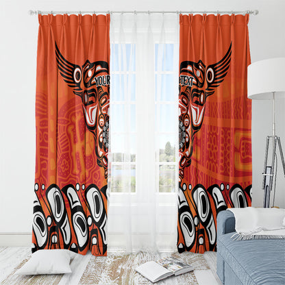All Children Matters Support Personalized Window Curtain Haida Spirit Animals Indigenous Orange Day