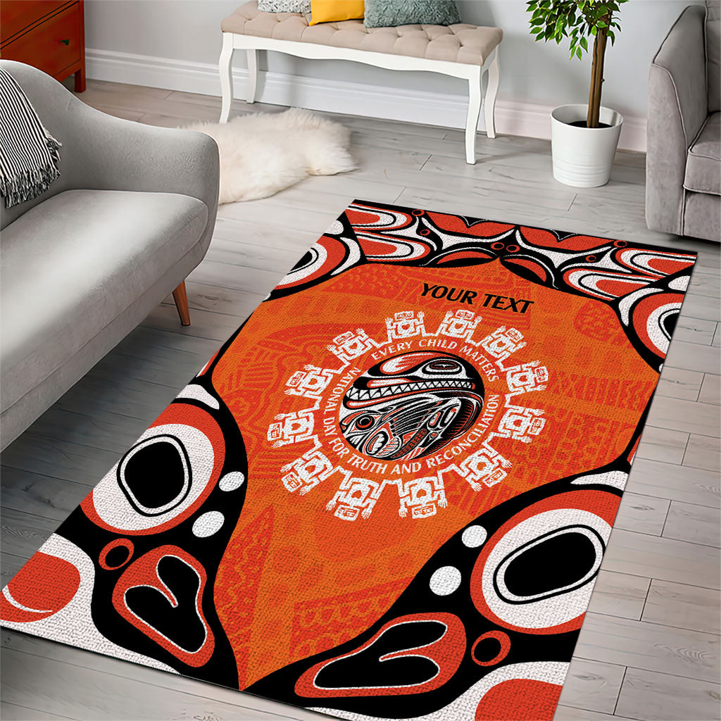 All Children Matters Support Personalized Area Rug Kindness and Equality Indigenous Orange Day