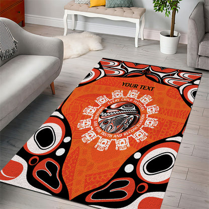 All Children Matters Support Personalized Area Rug Kindness and Equality Indigenous Orange Day