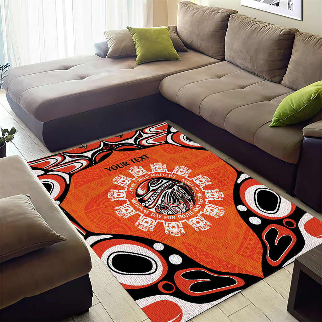 All Children Matters Support Personalized Area Rug Kindness and Equality Indigenous Orange Day