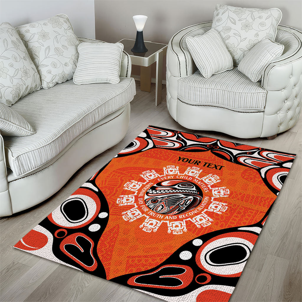 All Children Matters Support Personalized Area Rug Kindness and Equality Indigenous Orange Day