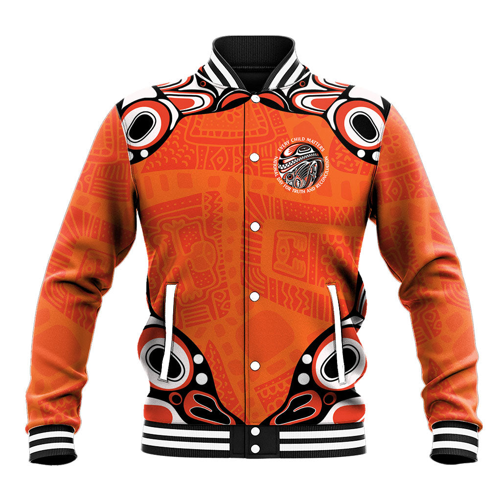 All Children Matters Support Personalized Baseball Jacket Kindness and Equality Indigenous Orange Day