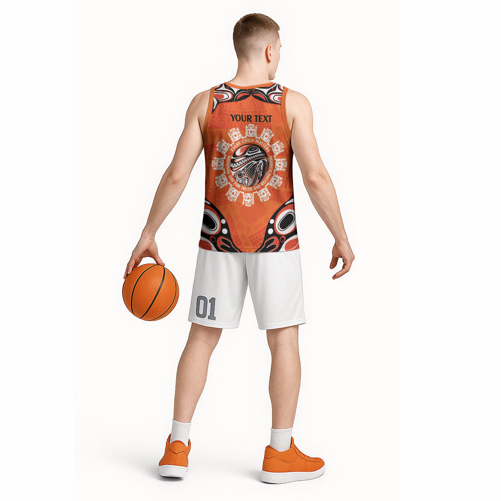 All Children Matters Support Personalized Basketball Jersey Kindness and Equality Indigenous Orange Day