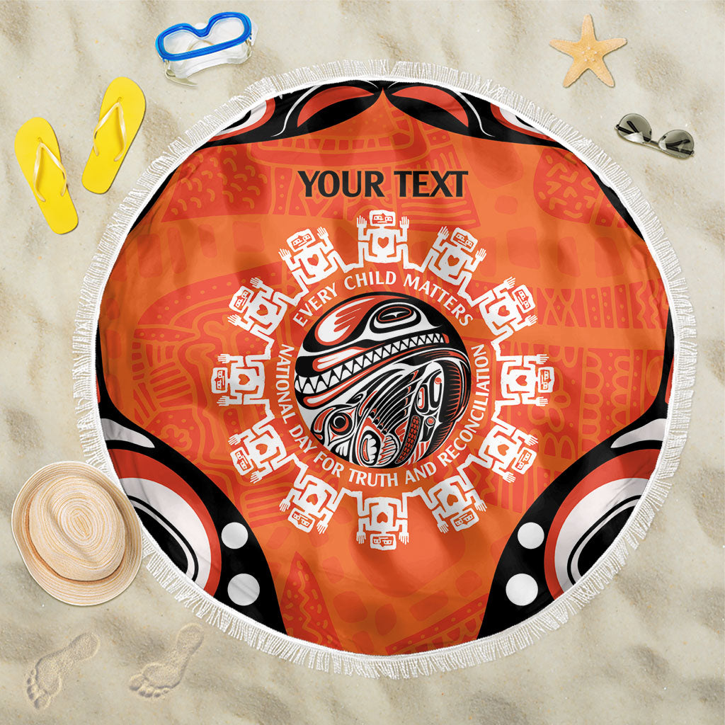All Children Matters Support Personalized Beach Blanket Kindness and Equality Indigenous Orange Day