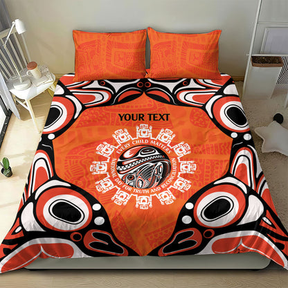 All Children Matters Support Personalized Bedding Set Kindness and Equality Indigenous Orange Day