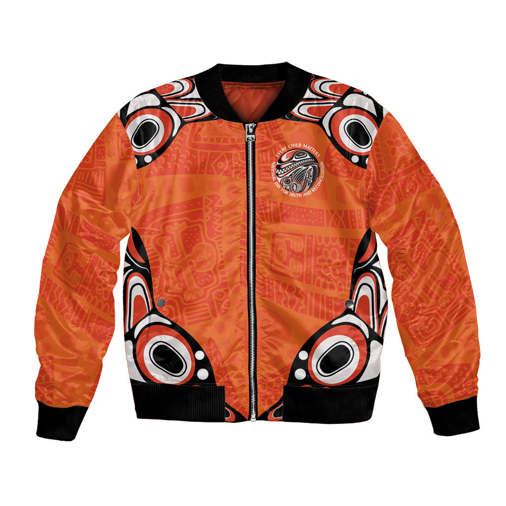 All Children Matters Support Personalized Bomber Jacket Kindness and Equality Indigenous Orange Day