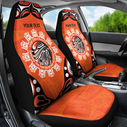 All Children Matters Support Personalized Car Seat Cover Kindness and Equality Indigenous Orange Day