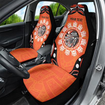 All Children Matters Support Personalized Car Seat Cover Kindness and Equality Indigenous Orange Day
