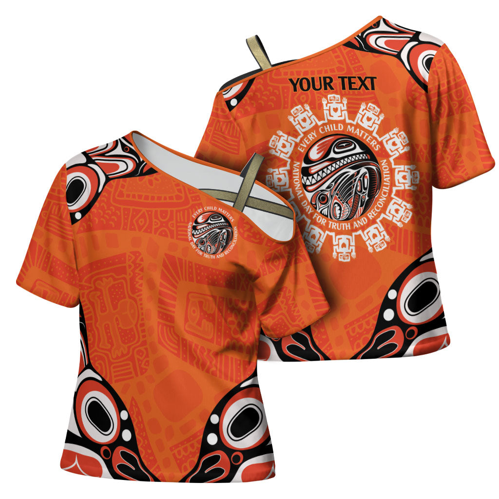 All Children Matters Support Personalized Cross Shoulder Shirt Kindness and Equality Indigenous Orange Day