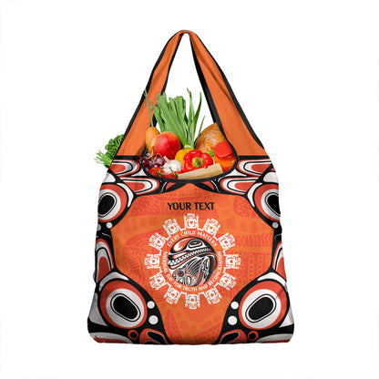 All Children Matters Support Personalized Grocery Bag Kindness and Equality Indigenous Orange Day