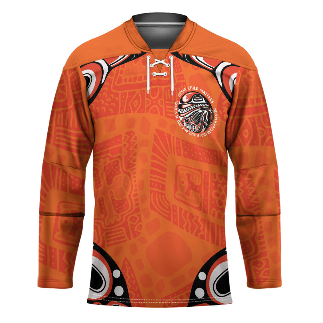 All Children Matters Support Personalized Hockey Jersey Kindness and Equality Indigenous Orange Day