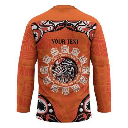 All Children Matters Support Personalized Hockey Jersey Kindness and Equality Indigenous Orange Day