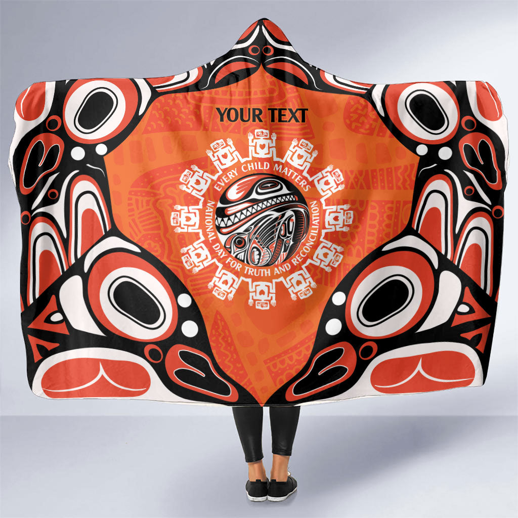 All Children Matters Support Personalized Hooded Blanket Kindness and Equality Indigenous Orange Day